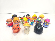 Fisher Price Little People Figures Animals Goat Tiger Gorilla Boy Girl Lot of 14