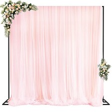 10FT x 10FT Backdrop Stand Heavy Duty with Base Portable 10 x 10 FT HxW Black