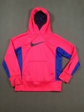 Nike Therma Fit Hoodie Girls Small Pink And Blue Great Condition Box E