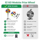 WinSpin 24" Floor Stand Modular Prize Wheel w/ 12 PCS Backup Panels Black Orange — photo 8
