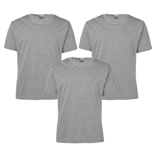 Bonds Multi Pack Crew Neck Raglan Blank Plain Basic Mens Grey T‑shirt Tee Top - Bild 6 von 8