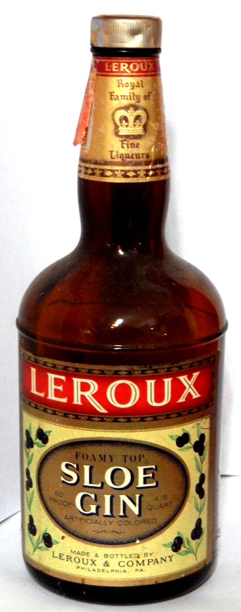飲料 【L2】ロクストン スロージン 90年代 旧ボトル【ROXTON'S SLOE GIN】