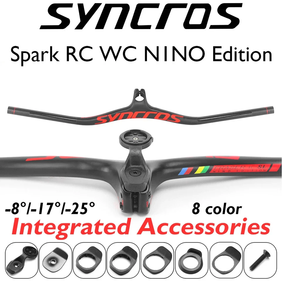 full Carbon Mountain Bike Integrated Handlebar with Stem -8 -17 -25 Degree - Image 3 of 4