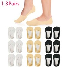 1-3 Pairs No Show Womens Low Cut Liner Non Slip Invisible Hidden Flat Socks New