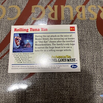 1991 IMPEL AN AMERICAN TAIL: FIEVEL GOES WEST HOLOGRAM Chase Card H1  0702
