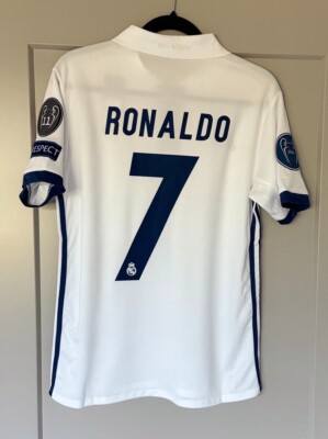 Ronaldo T-Shirt #7 Real Madrid 2016-2017 UEFA Ronaldo Short Sleeve