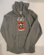 Universal Studios The Simpsons Duff Beer Hoodie Beer Cozy Koozie Size M