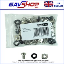 20 Pack of M6 Flight Case Panel Network Rack Fixing Kit Screws Cage Nuts Washers