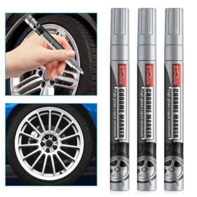 3 x Silver Art Liquid Mirror Chrome DIY Highlight Marker Pen Multifunction Pen