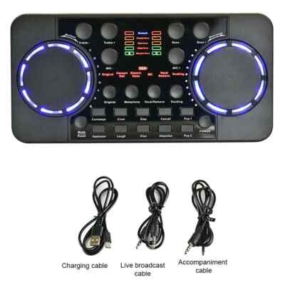 Sound Card Bluetooth-compatible Audio Interface Mixer Digital Effect Console