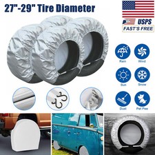 4pcs Wheel Tire Covers 27-29 Tire Protector Cover Set For Trailer Car Truck Rv