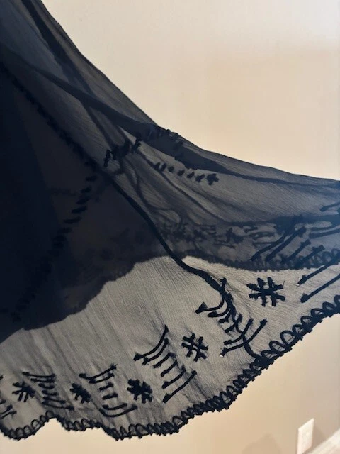 Elie Tahari Seda Spagetti Correa Ajuste y Estilo Capucha Cuello Vestido Negro EE. UU. Talla 4 Foto 3 de 4