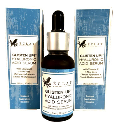 2 ECLAT Glisten Up!  Anti-Aging Facial Serum Hyaluronic Acid Serum -   1 fl oz