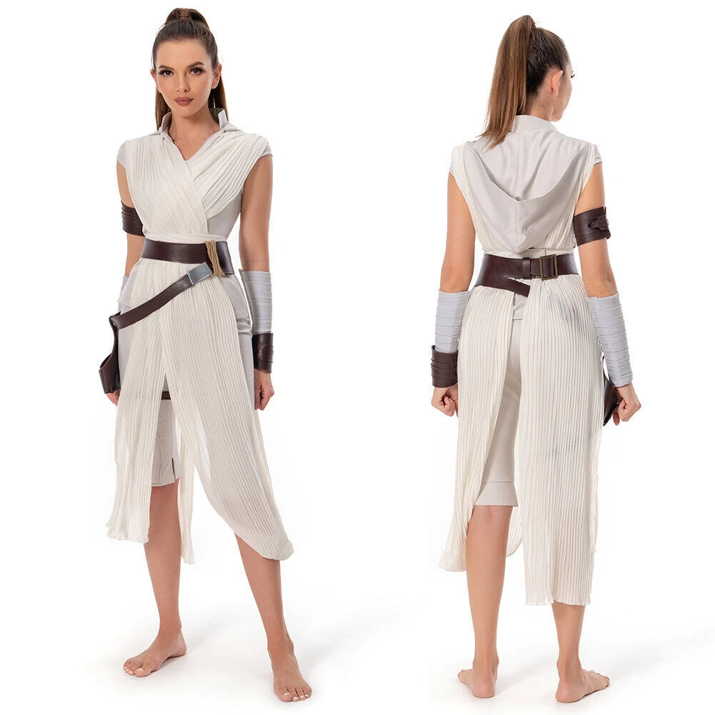 Star Wars 9 the Rise of Skywalker Rey Cosplay Costume Women 