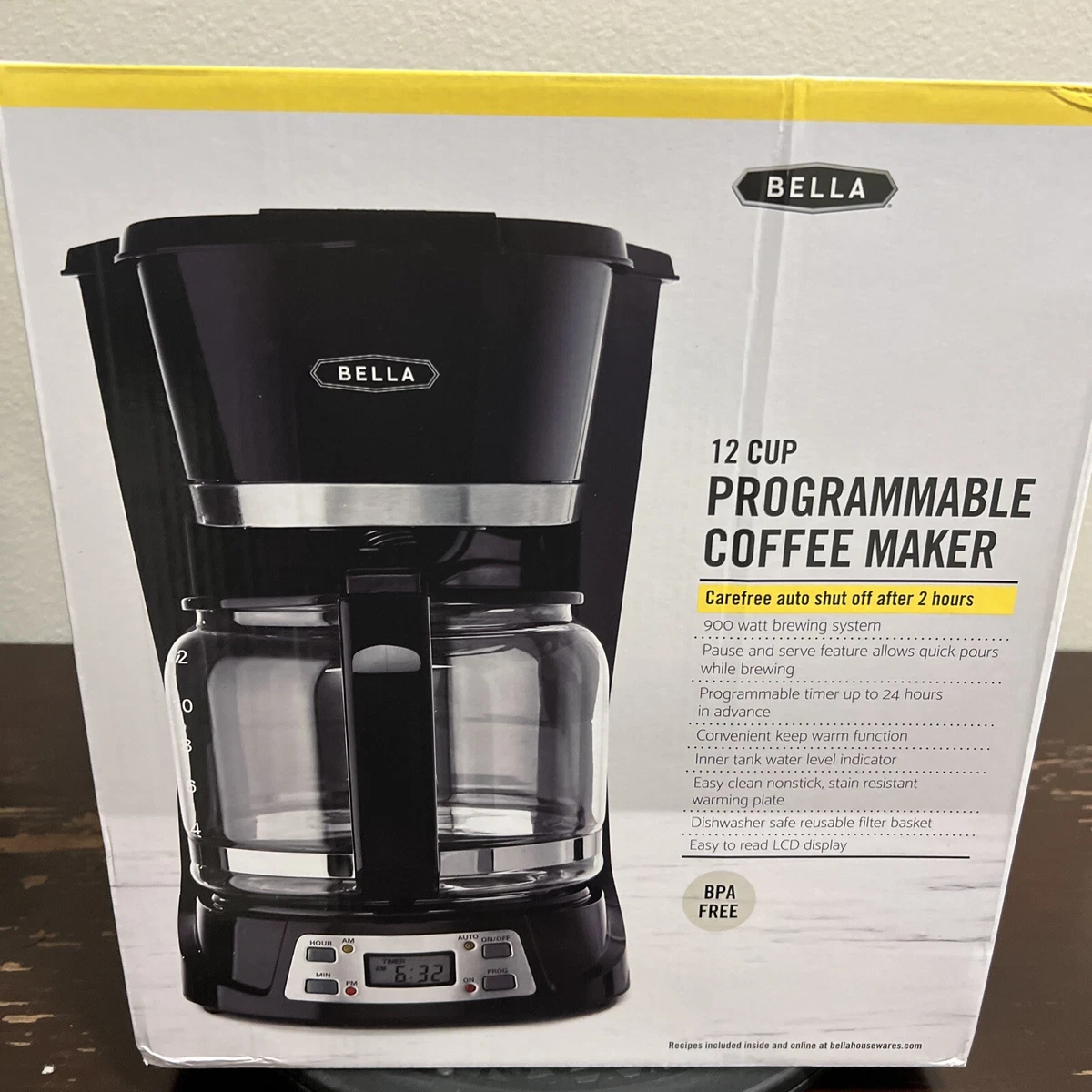 Bella 12 Cup Programable Coffee Maker Review 