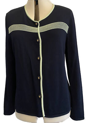 Attitude Strickjacke Strick Pulli Größe 38/40  Dunkelblau Viskosemischung