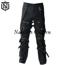 Newly Black Gothic Cotton Trouser Men Fashion Gothic Pants Expedited Shipping