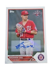 Brenner Cox 2023 Topps Pro Debut Autograph Baseball Card PD-128