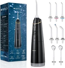 Cordless Rechargeable Water Dental Flosser Oral Irrigator with 5 Modes & 8 Tips