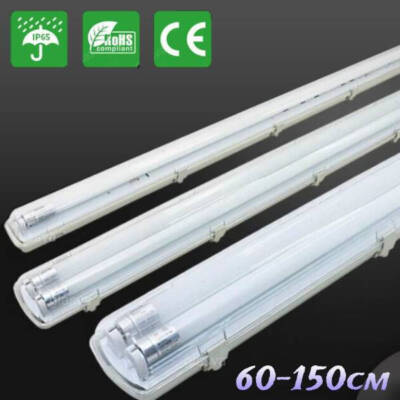 LED Wannenleuchte Feuchtraumlampe Deckenleuchte Werkstatt Keller Röhre 60-150cm