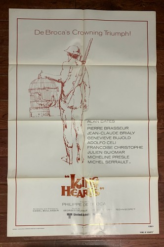 R1978 KING OF HEARTS 27x41" 1-SH Movie Poster Reprint FN+ 6.5 Philippe de Broca