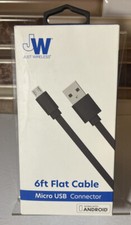 Just Wireless 6ft Flat TPU Micro USB to USB-A Cable - Black