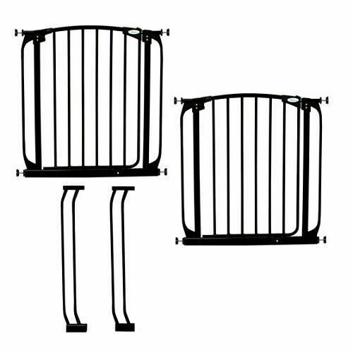 DreamBaby Chelsea Auto Close Security Gate in Black Value Pack Includes 2 Gates for sale online