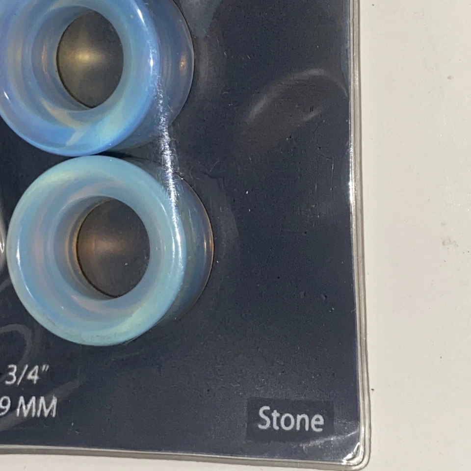 Pierced Nation Organics 19 mm 3/4” agujero abierto oreja tapones calibre grande piedra NUEVO Foto 3 de 4