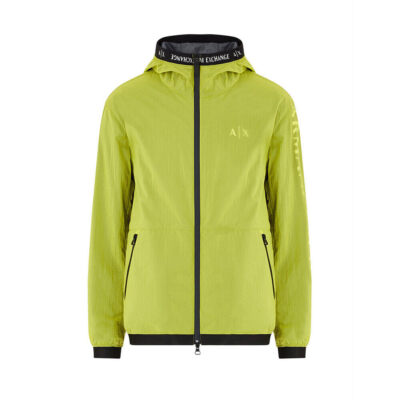 ジャケット・アウター ARMANI EXCHANGE S Armani Exchange AX Reflective Logo Nylon Zip Up Jacket LARGE