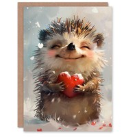 Süß Liebe Winter Schnee Romantisch Igel Geburtstagskarte
