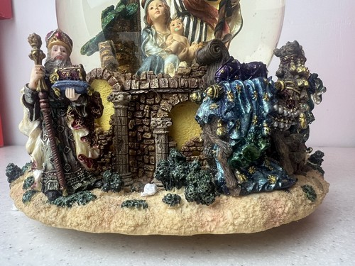 Christopher Radko Holy Family Musical Motion Snow Globe In Box Vintage Works - Picture 7 of 19