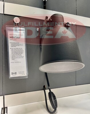 Brand New IKEA HEKTAR Dark Gray Wall/Clamp Spotlight 502.165.40 | eBay