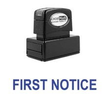 FIRST NOTICE Stamp - Pre-Inked / Blue