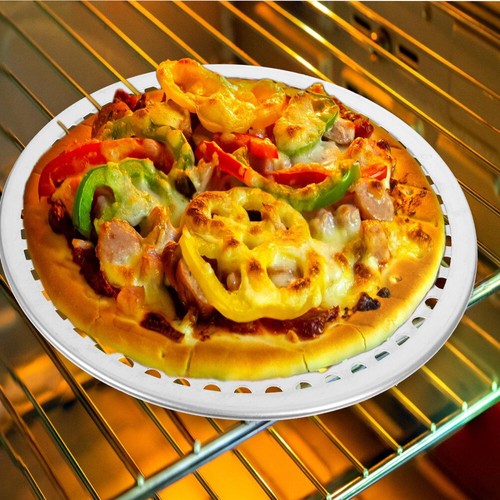 Pizza Pan Backform mit Löchern Aluminium Legierung Backblech Küche Gadget DE - Bild 8 von 12