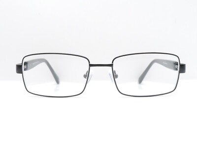 HAGGAR HFT532 FULL RIM EYEGLASS FRAMES SQUARE MATTE BLACK 56-18-145 USED*