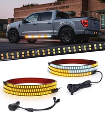 Xprite 2PCS 70" Truck Emergency Strobe Lights Strip LED Running Board Lights Bar
