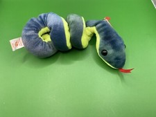 Plush Ty Beanie Babies Hissy The Snake 1997 RARE TAG ERRORS