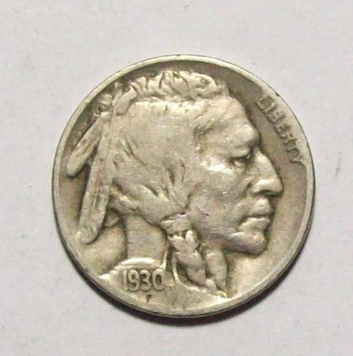 1930-S BUFFALO NICKEL Indian Head Original Fine  #5B93