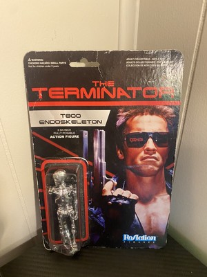 T-800 ENDOSKELETON CHROME The Terminator 3.75'' inch Reaction Retro Figure 2014