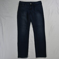Seven7 10 Skinny Dark Wash Stitch Flex Denim Womens Jeans