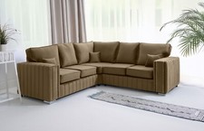 Luna Plush Velvet Sofa Couch – Foam & Fibre Seats with Scatter Cushion