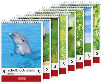 Exercise Book A5 Checkered Ruling 5 | Worksheets Block | Spiral Notebook | Block