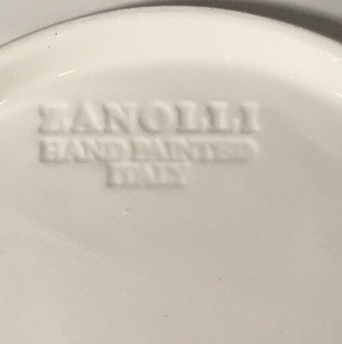 4 Zanolli Swirl Bowls & 6 Salad Plates Hand Painted In Italy - Picture 5 of 5