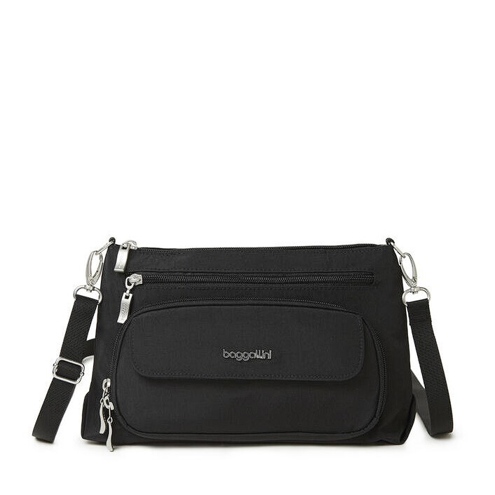 Baggallini Women's Original Everyday Bags, Black With Sand Lining