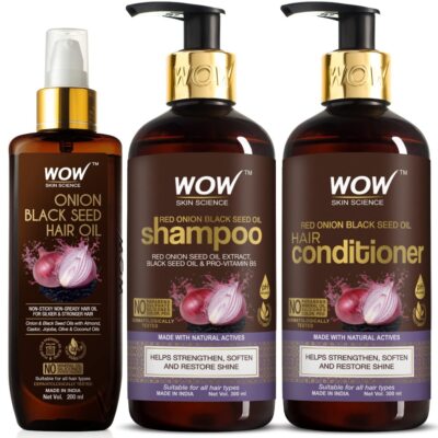 WOW Skin Science Ultimate Onion Oil Hair Care Kit for Hair Fall Control Shampoo