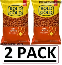 2 PACK - Rold Gold Cheddar Cheese Tiny Twists Pretzels 10 oz (Total 20 oz)