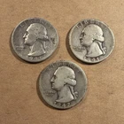 1941 (2) 1942 Washington quarter - 90% Silver - Circulated