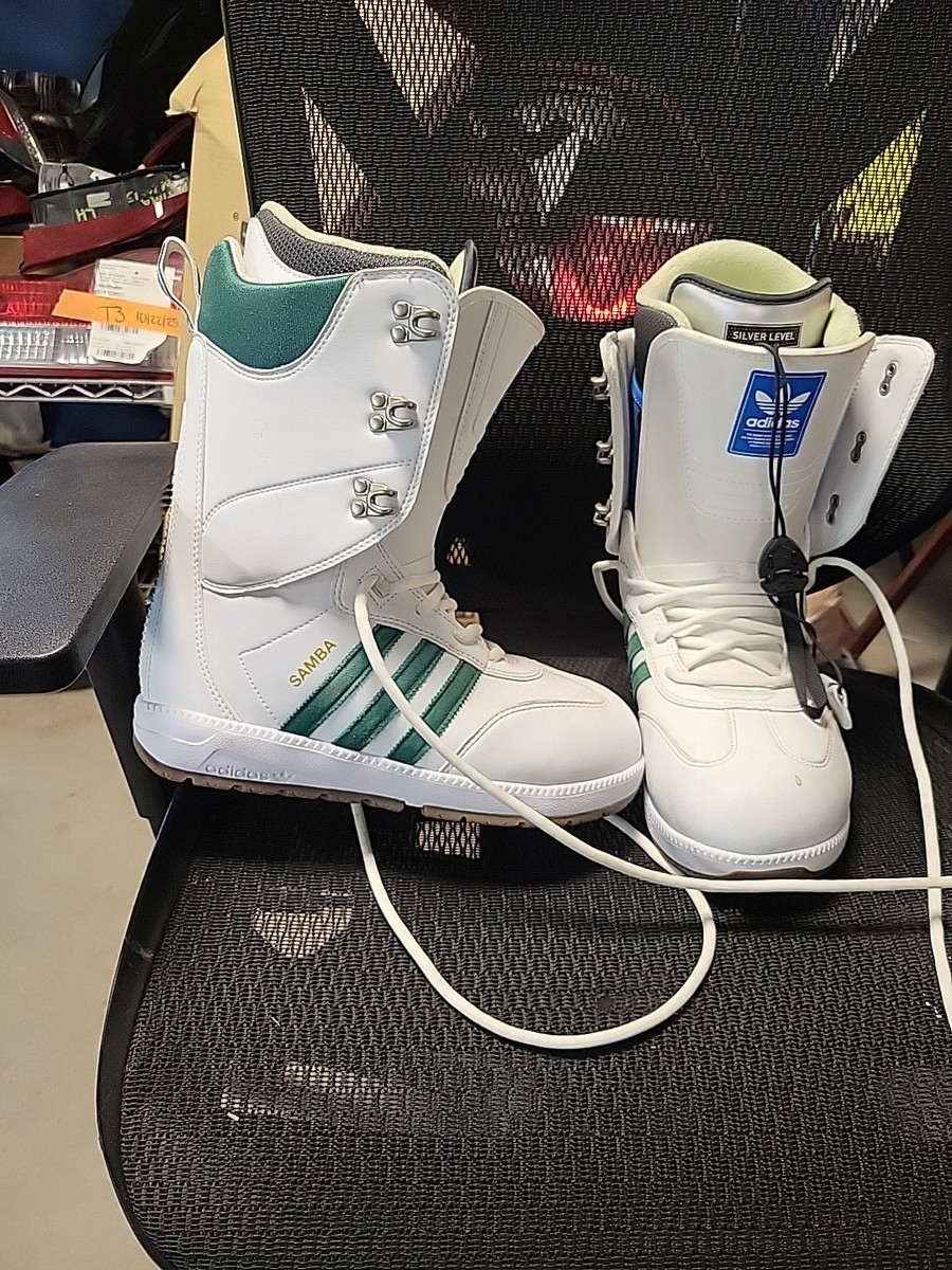 ADIDAS Samba Sz 91/2 Snowboard Boots White/green Continental Sole MC2