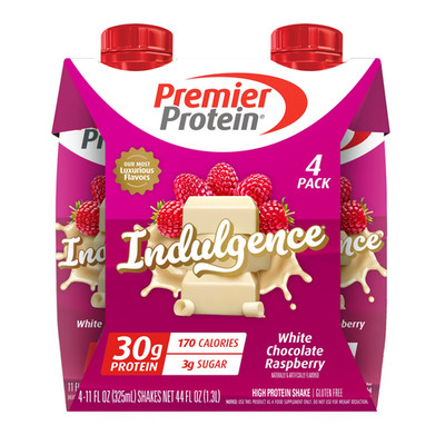 Premier Protein Indulgence protein shake White chocolate Raspberry 30g protein..