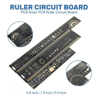 PCB Ruler Gold Plated - Component Templates, Essential Engineer & DIY Companion